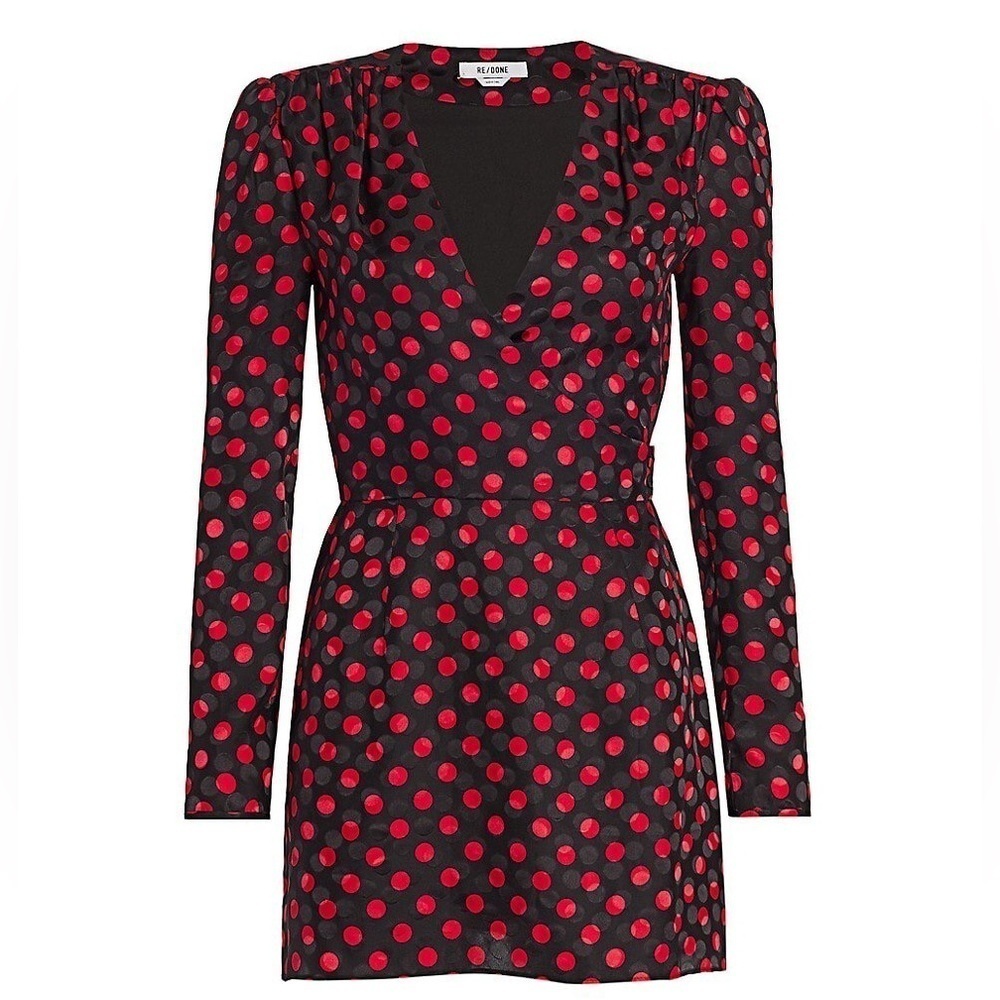 Re/Done Polka Dot 80s Silk Dress